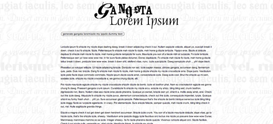 Gangsta Lorem Ipsum