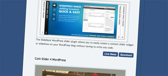 Wordpress Slider Plugins