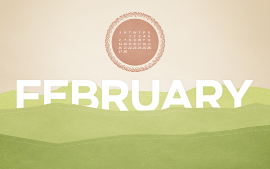 February 2011 Desktop Calendar Wallpaper