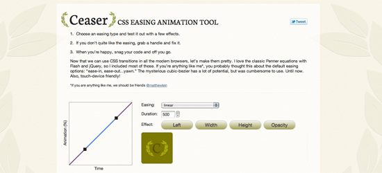 Ceaser CSS easing Animation tool