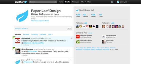 Paper Leaf Design on Twitter