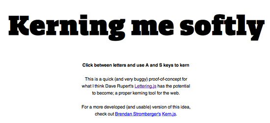 Kerning with Lettering.js