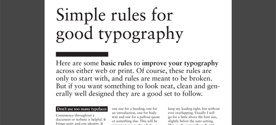 Good Typography - Hierarchy