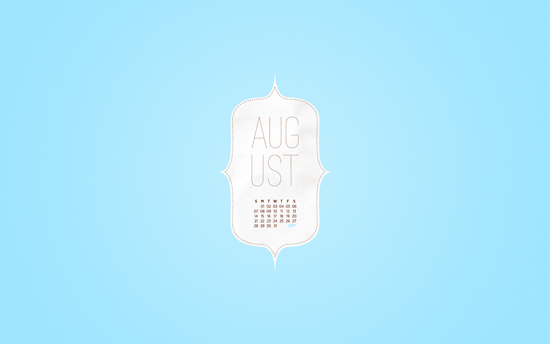 August 2011 Desktop Calendar Wallpaper