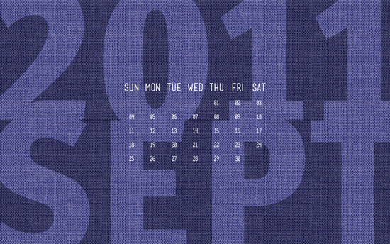 September 2011 Desktop Calendar Wallpaper