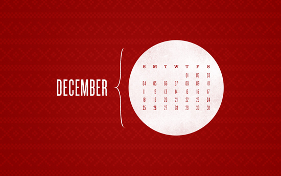December 2011 Desktop Calendar Wallpaper