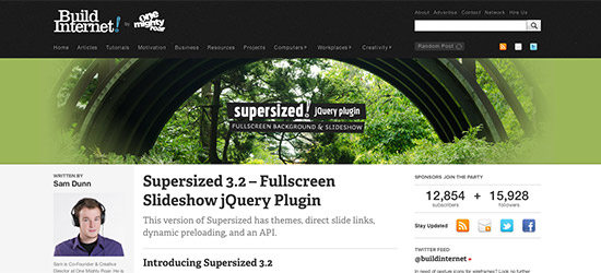 SuperSized jQuery Plugin