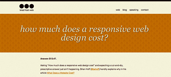 Responsive Web Cost