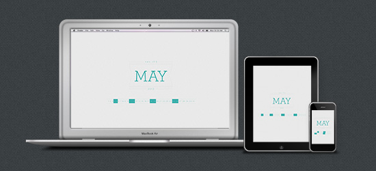 May 2013 Desktop Calendar Wallpaper Preview