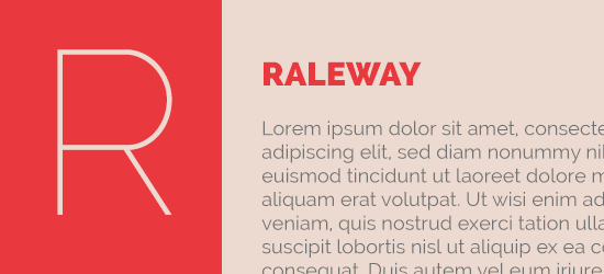 raleway font