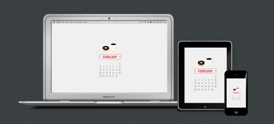 February Desktop on iMac, iPad and iPhone