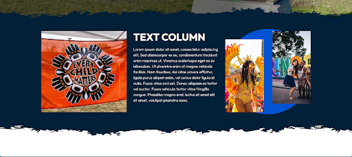 Screenshot capturing the website view from above, showing that the preview from the editor view is the same as the live page.